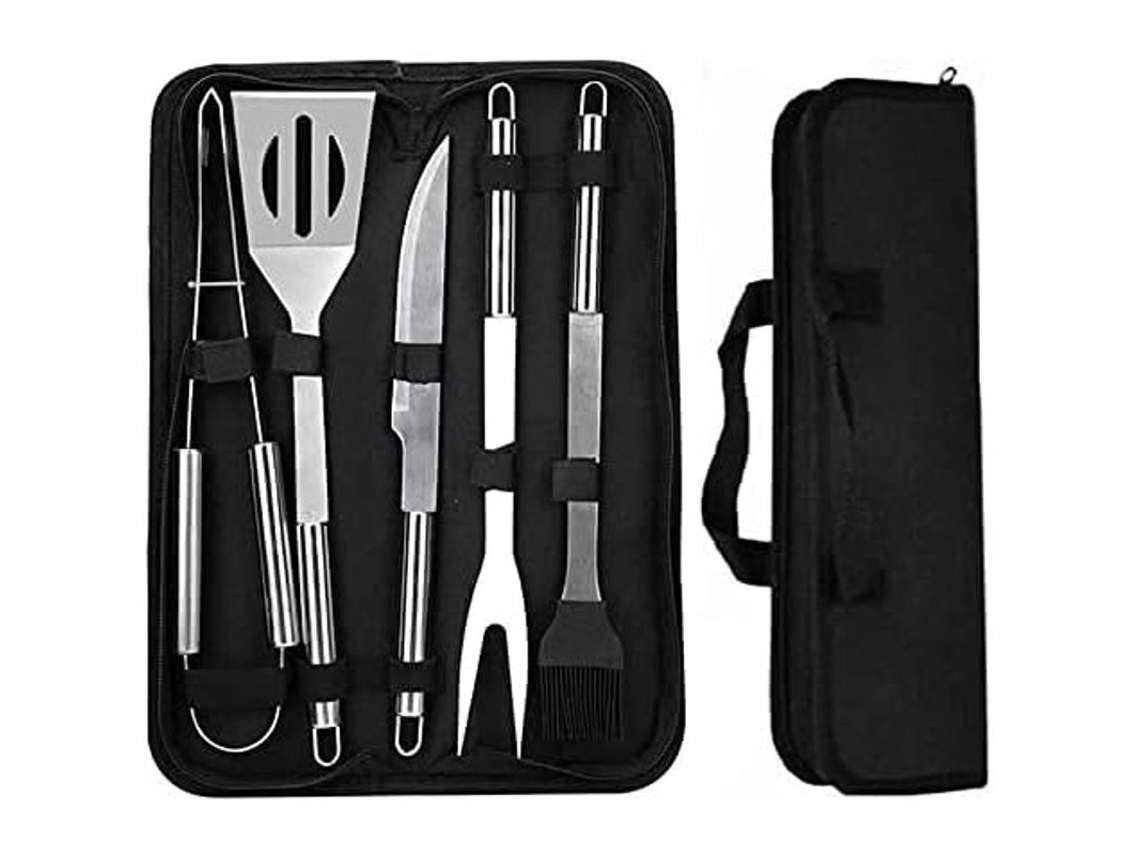 2026-kit De Barbacoa Com 5 Peças, Ferramentas De Barbacoa Em Aço Inoxidável Para Churrasco, Camping E Viagens