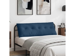 Vidaxl Travesseiro Para Costas Azul 140 X 19 X 50 Cm Tecido