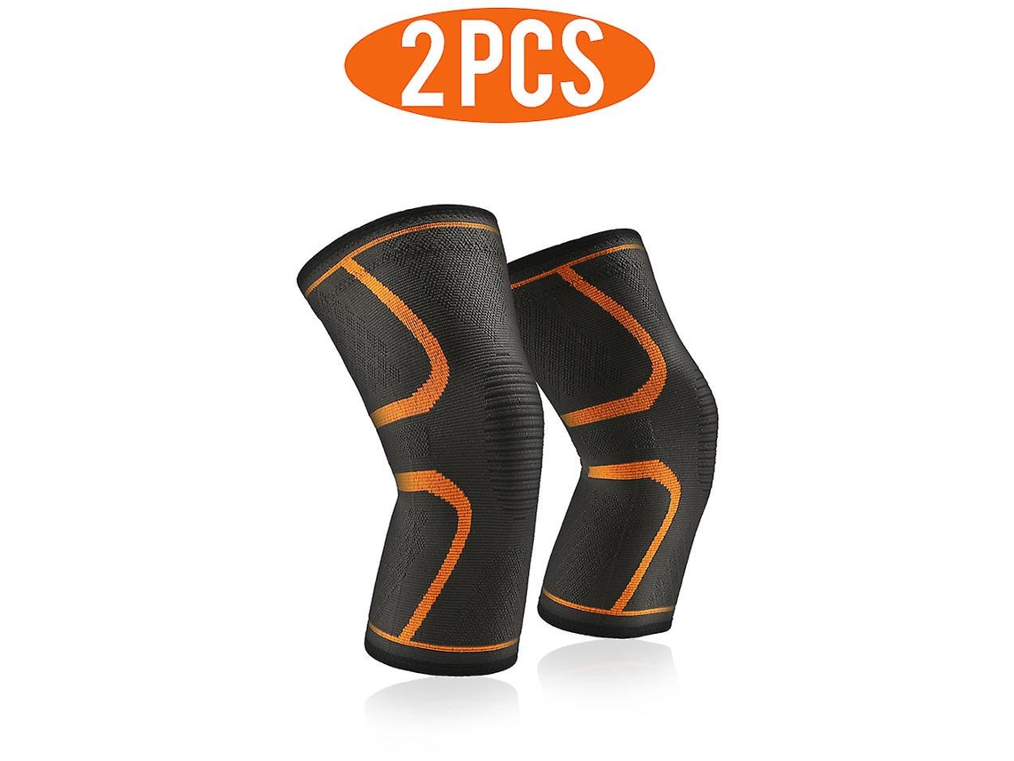 1/2 Peças Joelheiras De Suporte Para Artrite, Nylon, Esportes, Fitness, Mangas De Compressão, Joelheiras, Corrida, 2 Peças Laranja Aquaforge