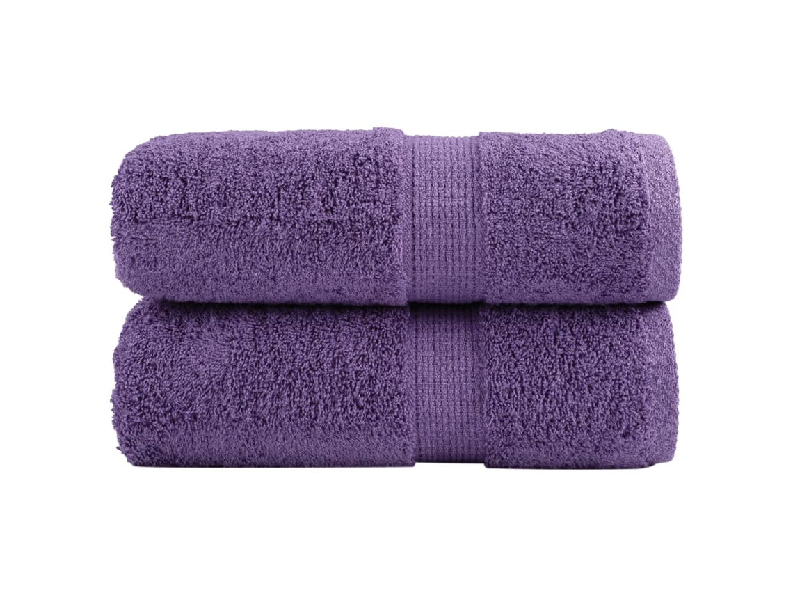 Vidaxl Toalhas De Bidé Premium Solund 2 Pcs 30x50 Cm 600 Gsm Roxo