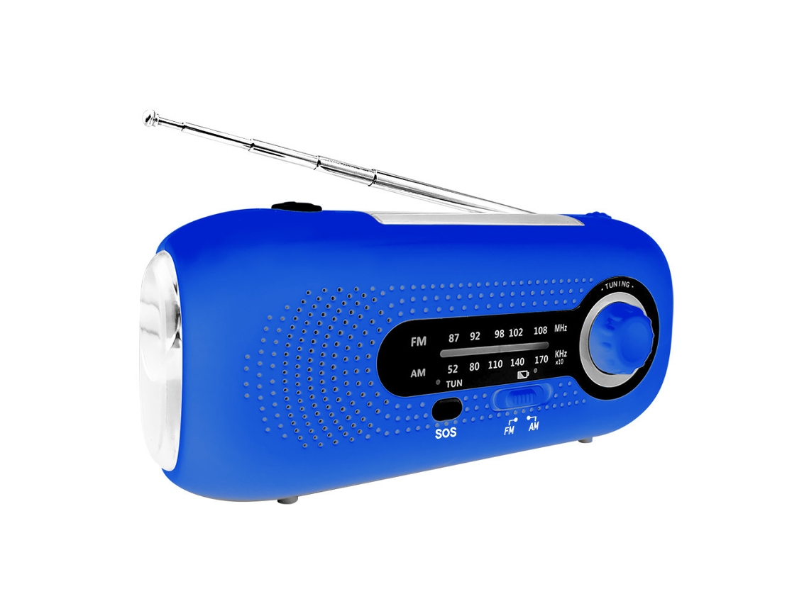 Lanterna de Acampamento Led com Carregamento Solar por Manivela, Ajuste de Brilho, 8, Rádio Fm/am e Função de Bateria AQUAFORGE