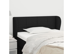 Cabecero con Alas de Tela 83x23x78/88 cm Negro