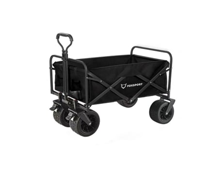 Carrinho De Transporte Foxsport Dobrável, Grande Capacidade, Compras Para Campismo Ao Ar Livre, Máximo 100 Kg