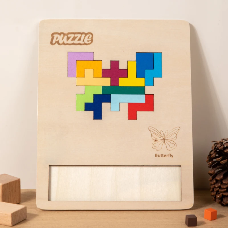 Quebra-cabeça Tetris - Peças Irregulares, Ideais Para Desenvolver O Raciocínio Espacial E As Habilidades De Resolução De Problemas Das Crianças.