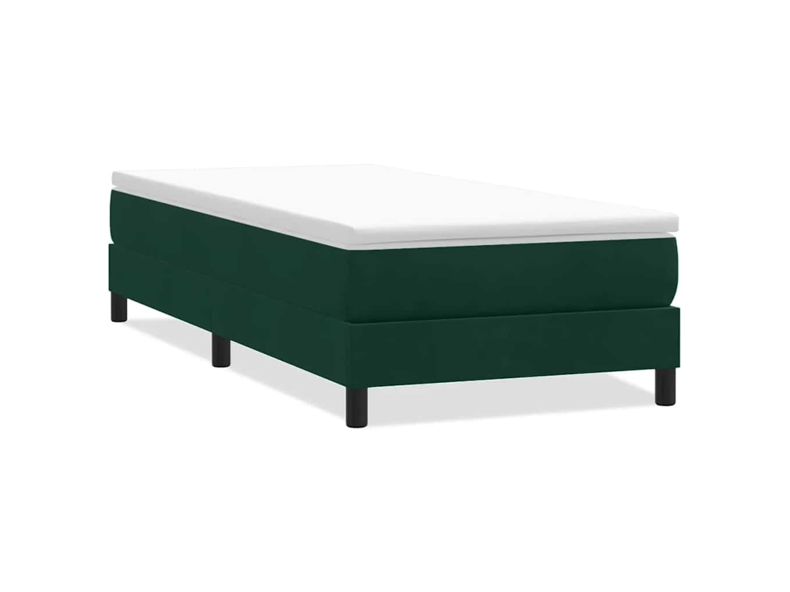 Cama com Molas em Veludo Verde Escuro MAISON EXCLUSIVE (100x220 cm)