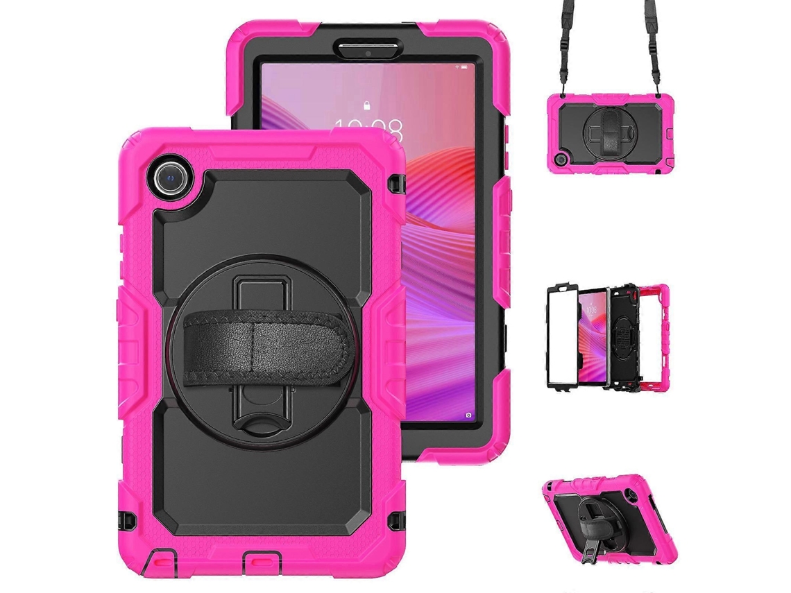 Capa Híbrida De Silicone Para Tablet Lenovo Tab K9 / Tab One E Lenovo Tab M8 De 4ª Geração Com Alça De Ombro.