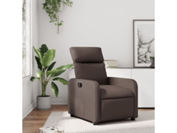 Vidaxl Poltrona Reclinável Couro Artificial Castanho