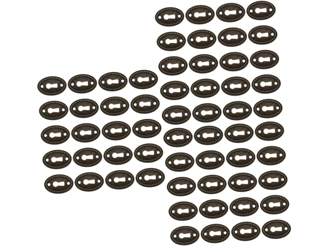 Jojofuny 60 Peças Tampa Oval Para Orifício De Fechadura Cômoda, Placa Decorativa Para Orifício De Fechadura Em Móveis