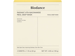 Máscara de Rosto BIODANCE Radiant Vita Niacinamide Real Deep (4 x 34 g)
