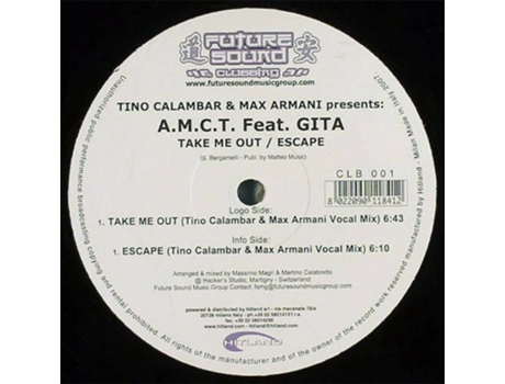 Vinil Take Me Out / Escape Future Sound Clubbing