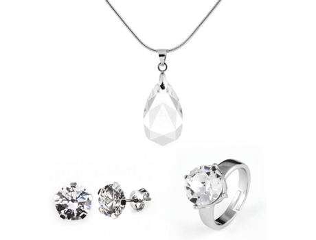 Conjunto de Joalharia VANCRYSTALS Aine (Latão - Prateado - Talla Única)