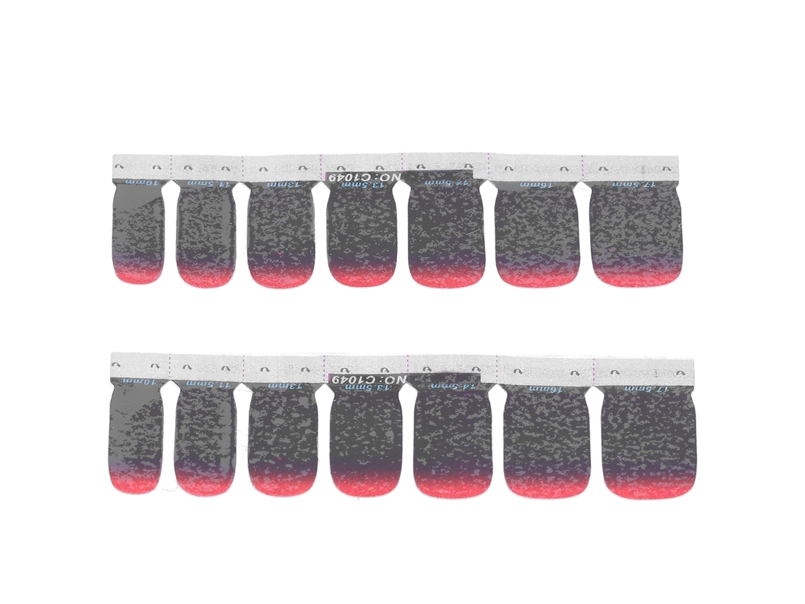 Stickers De Unhas Artísticas Com Padrão Glitter Gradiente, Enfeites Autoadesivos Para Diy, 14 Peças, Totalmente Cobridores