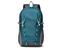 Mochila multifuncional impermeável com grande capacidade para caminhadas e montanhismo (azul petróleo).