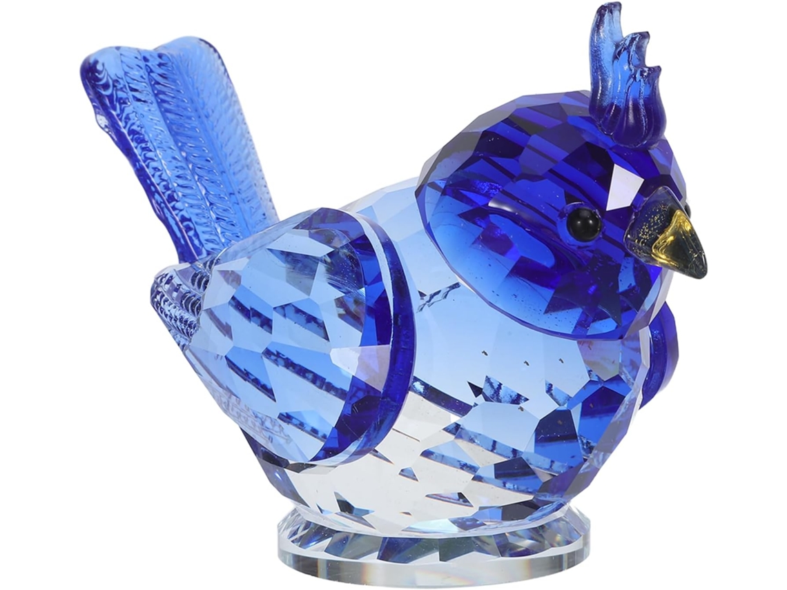 Escultura De Pássaro De Cristal Azul, Peça Central Decorativa Para Mesa, 12 Cm, Pequena Estátua De Pássaro Colecionável...