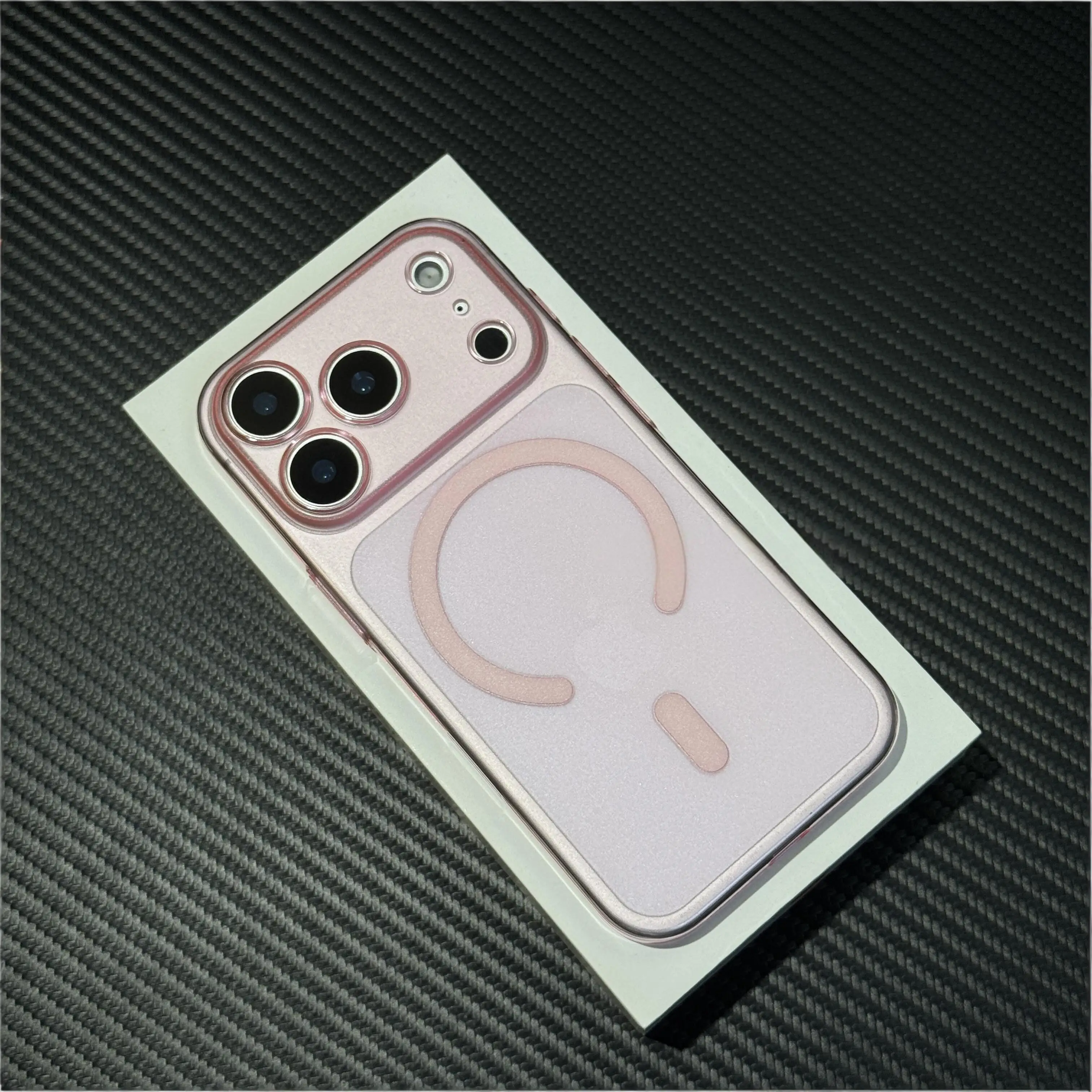 (iphone 16 Plus Rosa) Capa Protetora Ultrafina, Semitransparente, Rígida E Fosca, Resistente A Impactos.