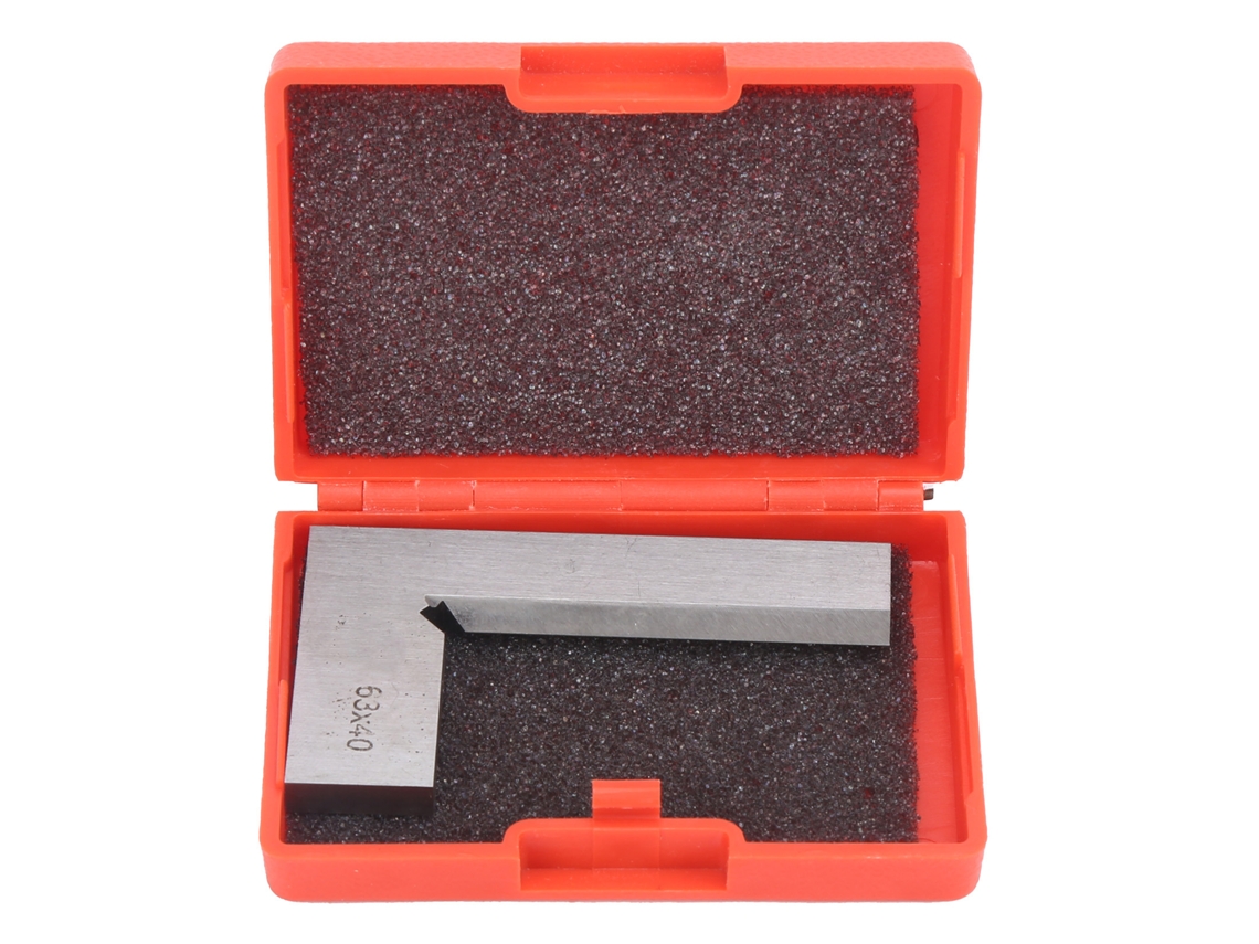 Yuru régua de Ângulo Retto 90° Aço Inoxidável para Marcação e Medição Industrial 63x40mm