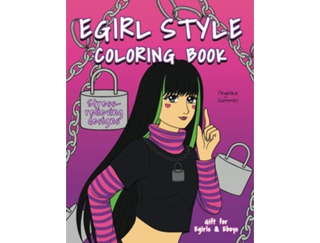 Livro Egirl Style Coloring Book De Angelika Sommer (inglês)
