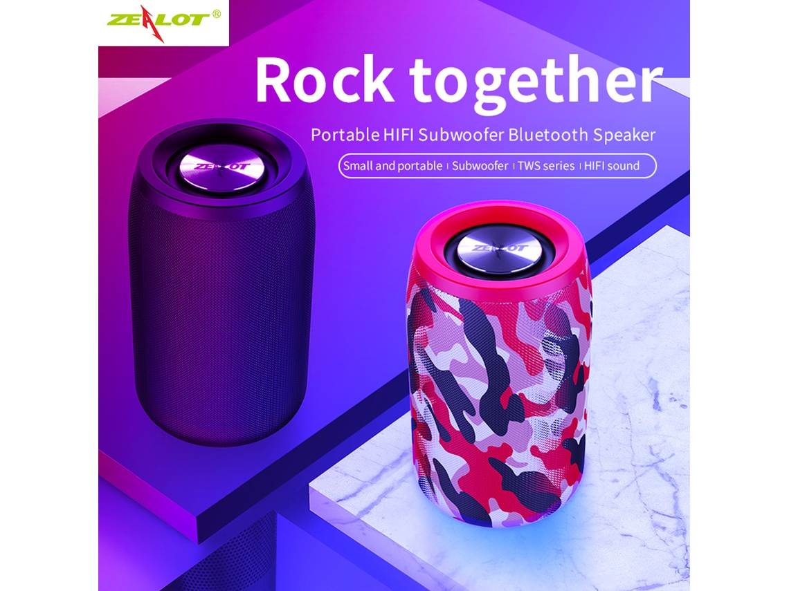 Zealot S32 Tws 3d Hi-fi Bluetooth Speaker Água Resistente