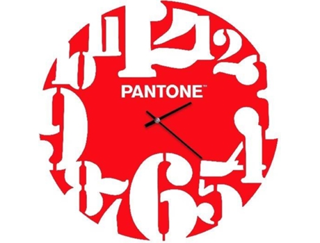 Relógio de Parede PANTONE BY HOMEMANIA HIO8681847185260 (Vermelho e Branco - Metal)