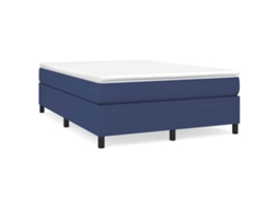 Box Spring Bed, Box Spring Beds Vidaxl Azul Tecido (140 X 190 Cm)