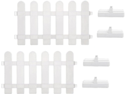 Kit de 1 Cerca de Jardim Inoomp em Pvc Branco com Fácil Conexão e Função "faça Você Mesmo", para Delimitar Canteiros e CHABERLU