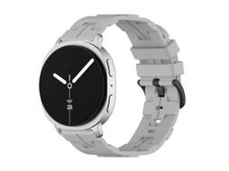 Pulseira De Silicone Preta Com Fivela Redonda Para Samsung Galaxy Watch8 / Watch8 Classic