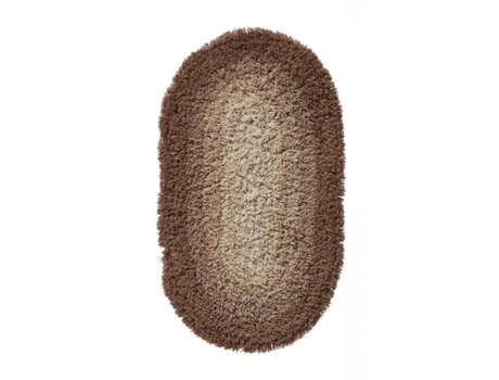 Tapete Jessie Bege e Castanho Oval 0.75x1.35m — 100% Acrílico | 0.75x1.35m