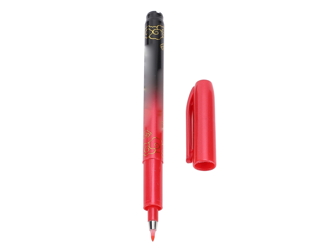 Pluma De Caligrafia Para Principiantes Com Ponta Suave Tinta Resistente Ao Desvanecimento Vermelha Portátil