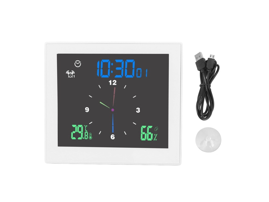 Termómetro Higrómetro Digital Interior 5 Polegadas Branco Ip65 Com Luz De Fundo Calibração Precisa Monitor De Humidade