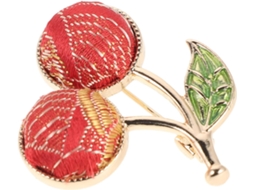 Broche Feminino Ciieeo Em Formato De Cereja, Modelo Retrô E Leve, Acessório De Moda Frutado.