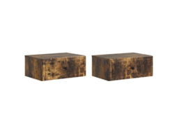 Vidaxl Armário de Cabeceira 2 Pcs Carvalho Fumado 49 X 34,5 X 20 Cm