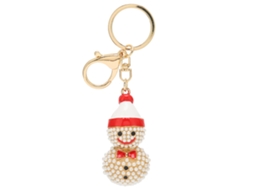 Laxiscreed Boneco De Neve De Pérola Imitada Em Estilo Cartoon Para Bolsas E Decoração Natalina