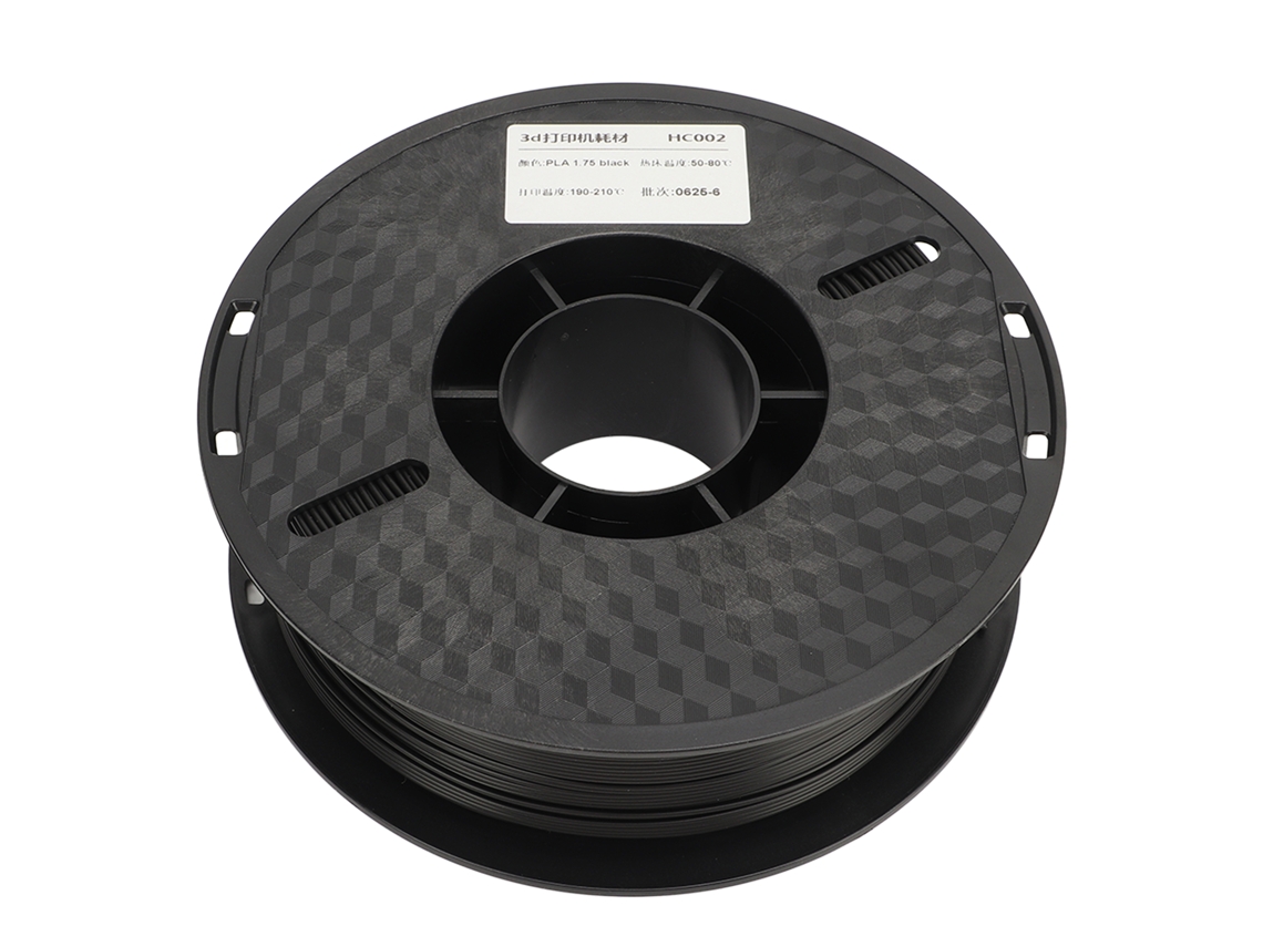 Filamento PLA 1.75mm 340m para Impressora 3d FDM com Adesão Forte Preto