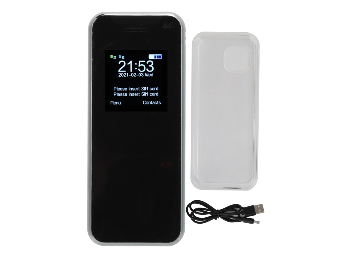 Mali telefone Móvel Portátil Mini para Crianças com Duas Sim e Tela Cartoon Rosa 32mb+32mb
