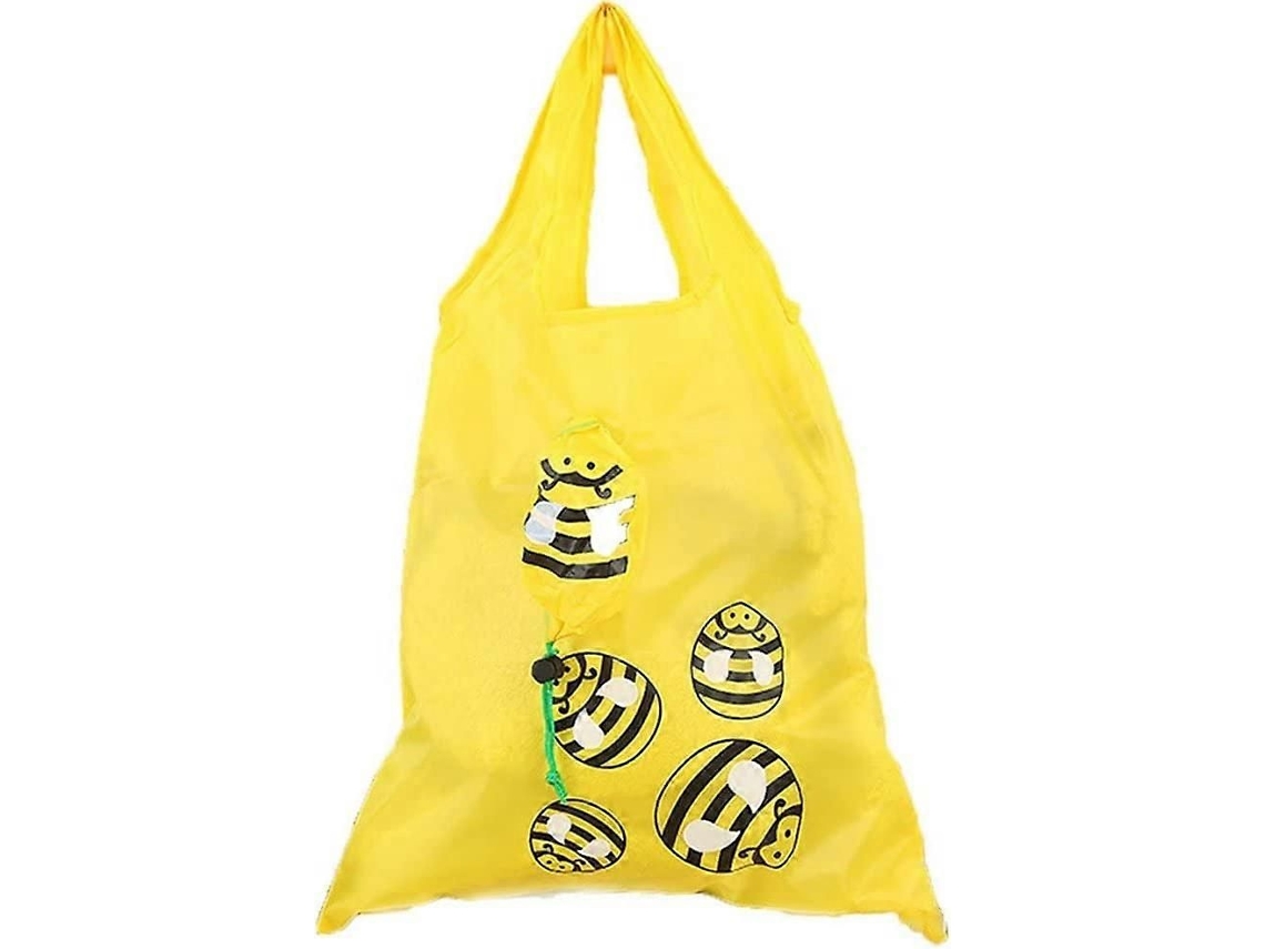 Sacolas de Compras Reutilizáveis, Dobráveis, Ecológicas e Leves, Ideais para Viagens e com Alças . GOKOCO (amarelas, 1 Unidade)
