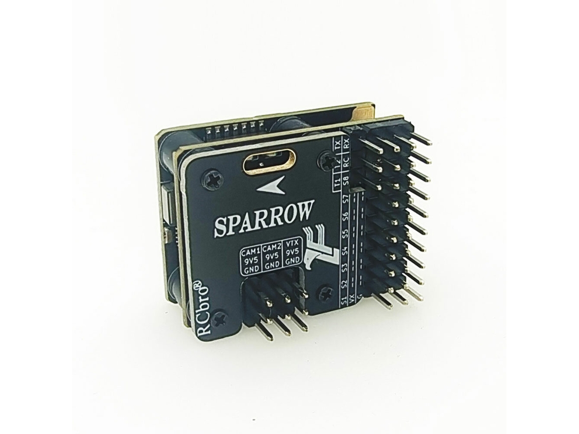 Controlador Voo Lefei Sparrow V3 Pro Osd Estabilização Giroscópica Retorno Automático Suporte Duas Câmeras Fpv Ppm Sbus Ibus Elrs Crsf Mavlink MDUG