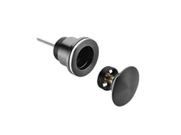 Ralo Preto Mirlux Para Lavatório E Pia – Ralo Com Sistema Click-clack E Pressão Botão Para Banheiro E Cozinha – Diâmetro Do Furo De Drenagem 65 Mm