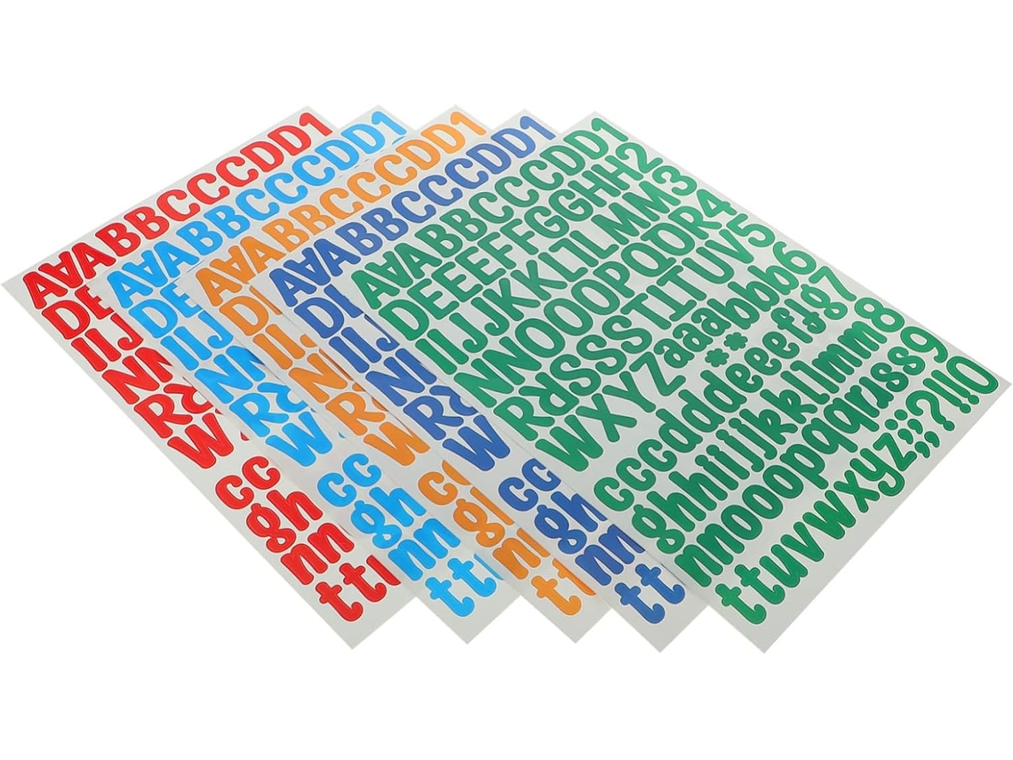 10 Folhas De Adesivos Impermeáveis Com Letras E Números Para Scrapbooking 10 Folhas De Adesivos Impermeáveis Com Letras E Números Para Gokoco