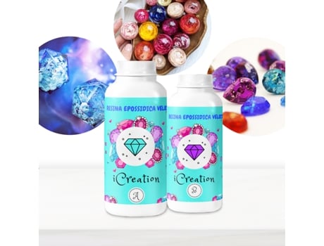 I-Creation Resina Epoxídica de 2 Componentes de Cura Rápida 6H 1,5 kg RESIN PRO