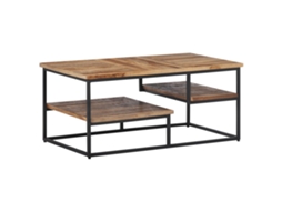 Vidaxl Mesa de Centro 90x50x39 Cm Teca Recuperada Maciça