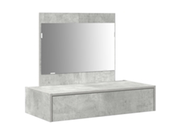 Conjunto 1 Mesa De Maquiagem Moderna Vidaxl Cinzento Derivados De Madeira (83 X 40 X 70 Cm)