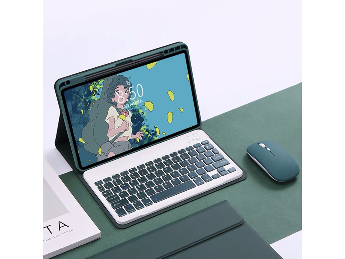 Capa Teclado Para Xiaomi Pad 6/6pro 11 Polegadas,com Teclado E Mouse Bluetooth (verde Escuro) Cuich (2023)