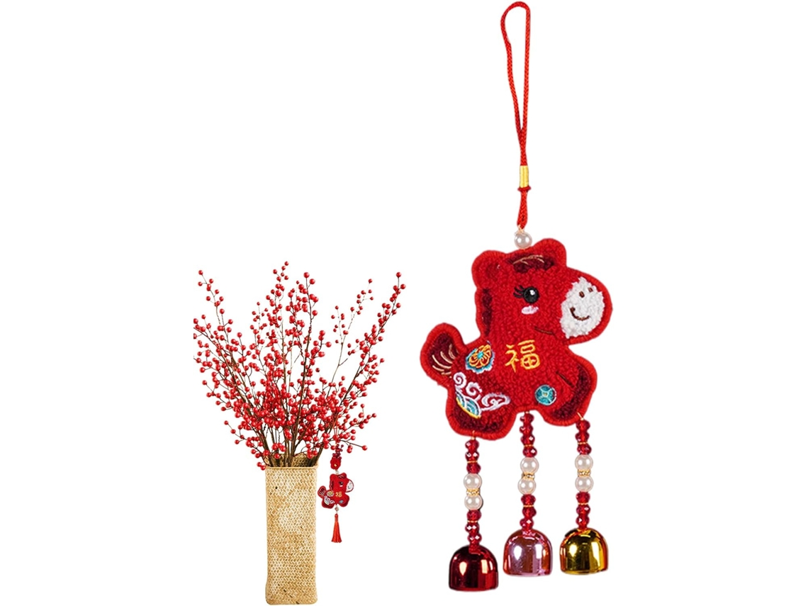 Cavalo Chinês 2026 Figuras Desenho Animado Decoração Janela Festival Festa Porta Parede Ano Novo - Casa Mesa GOKOCO