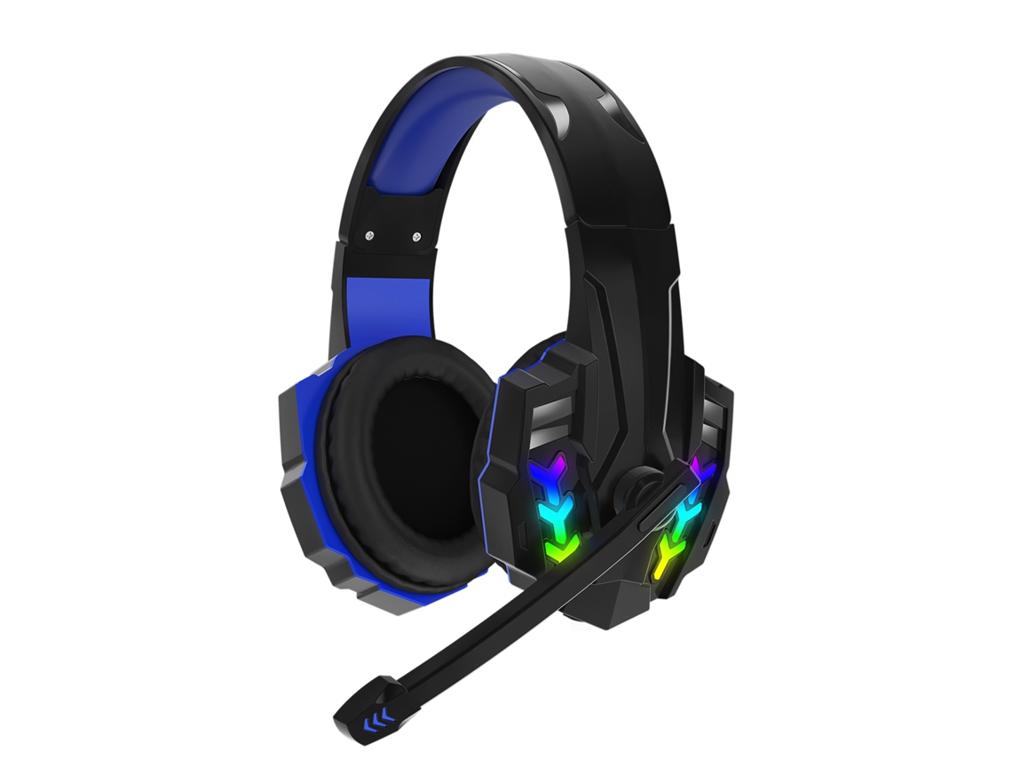 Fone de Ouvido Gamer LAXISCREED Rgb 7 Cores Ps4 Celular Computador Azul