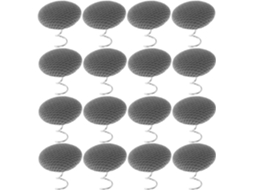 Alfinetes para lençóis, 50 unidades, prendedores de metal de 17 mm, revestidos com tecido cinza escuro.