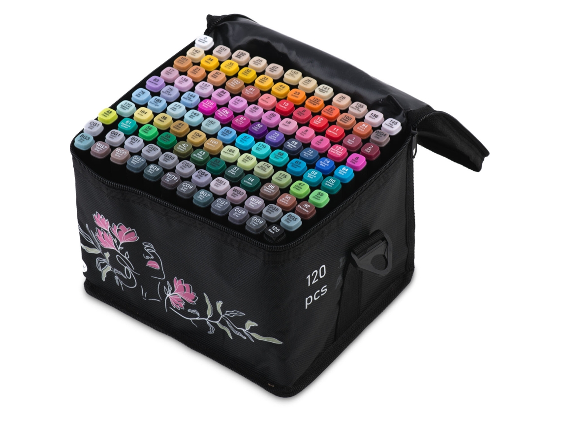 Marcadores De Álcool Nukido Nk 913 Com Bolsa De 120
