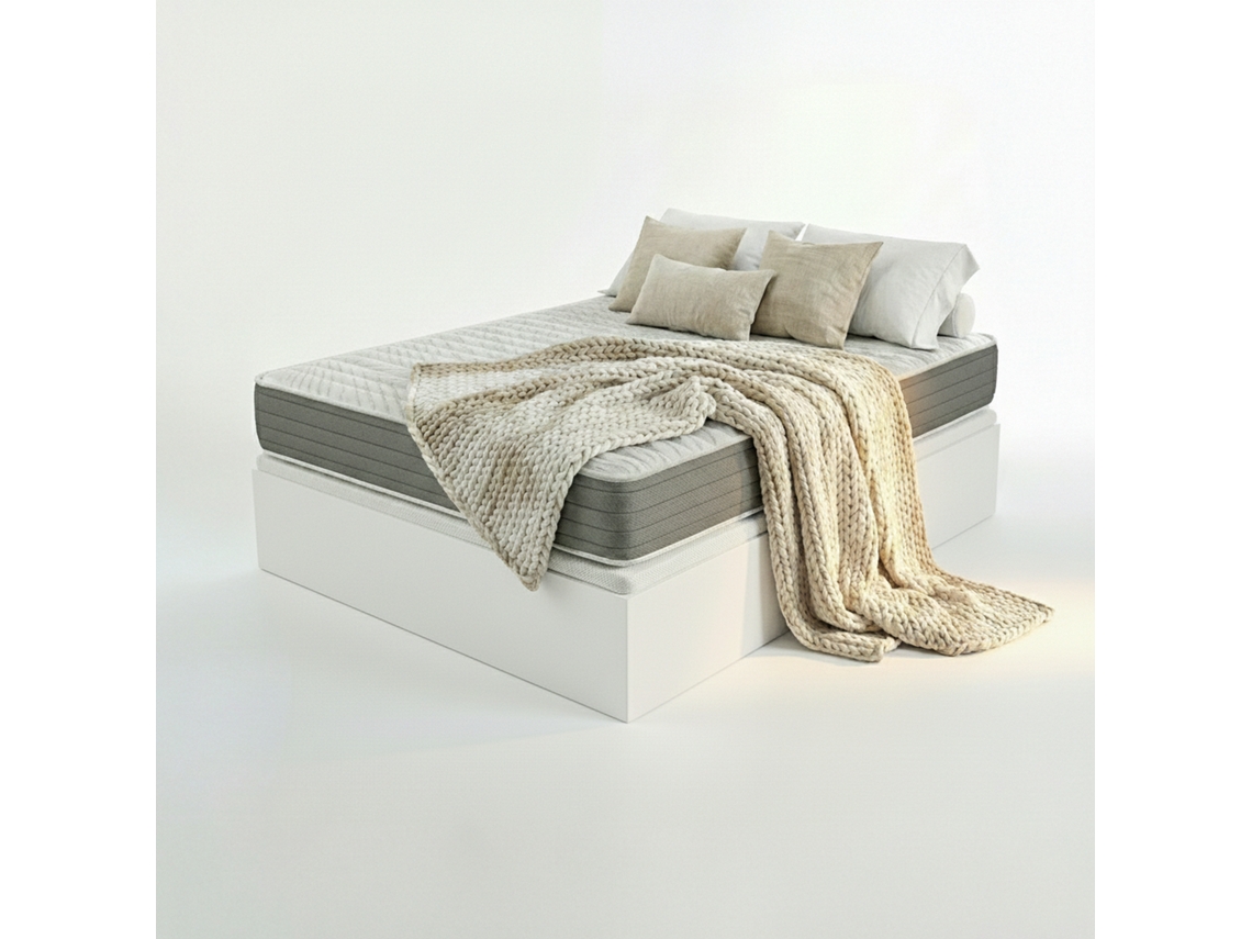 Pack PIKOLIN Colchão Molas Ensacadas Ceramic Pocket Low + Sommier Branco (90 x 200 - 23 Cm de Altura)
