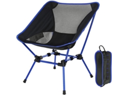 Cadeira Dobrável para Camping , Leve e Portátil, com Bolsa de Transporte para Piquenique, Pesca e Camping. AQUAFORGE (azul Escuro)