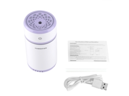 Laxiscreed Umidificador Portátil Com Luz 7 Cores, Usb, Para Mesa De Escritório E Carro, Modelo Roxo