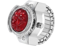 Relógio Feminino Elegante E Sofisticado Com Design De Anel Decorativo.